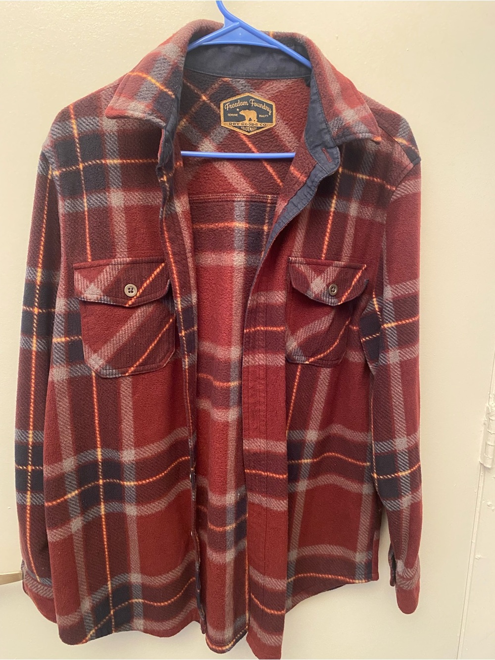 Freedom Foundry Men's Red Plaid Long-Sleeve Shirt